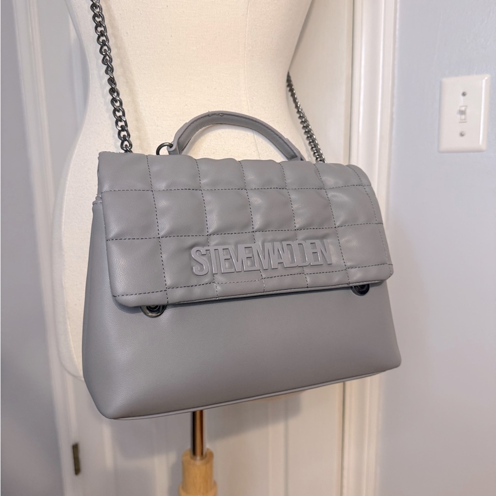 Steve Madden Gray Crossbody Bag with Minimalist Design